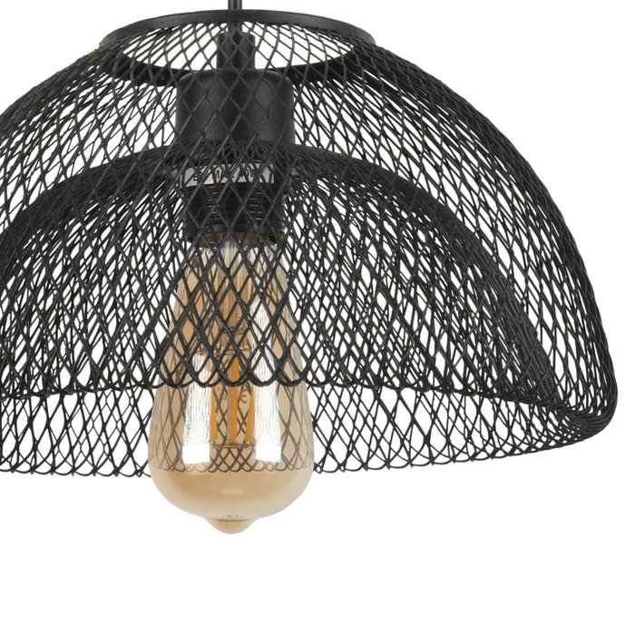 Opviq Berk - 16400 - 8 - A Lámpara de Araña de Cuerpo Metálico Negro